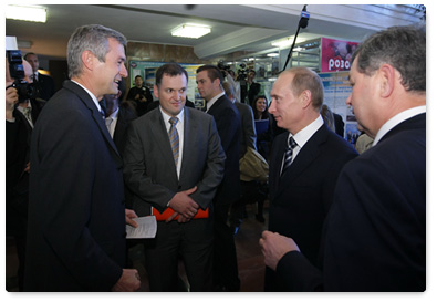 В ходе рабочей поездки в Калужскую область В.В.Путин посетил выставку инвестиционных проектов региона