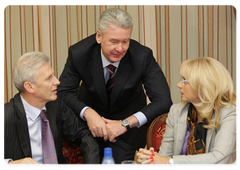 Education and Science Minister Andrei Fursenko, Deputy Prime Minister Sergei Sobyanin, and Health and Social Development Minister Tatyana Golikova during a meeting of the Government Commission for Regional Development|20 october, 2009|19:26