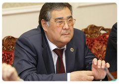 Kemerovo Governor Aman Tuleyev during a meeting of the Government Commission for Regional Development|20 october, 2009|19:26