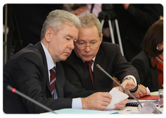 Deputy Prime Minister Sergei Sobyanin and Regional Development Minister Viktor Basargin during a meeting of the Government Commission for Regional Development|20 october, 2009|19:26