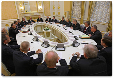 Prime Minister Vladimir Putin met with German business leaders