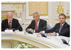 First Deputy Prime Minister Igor Shuvalov during a meeting with German business leaders|21 october, 2009|15:36