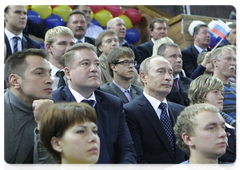 Prime Minister Vladimir Putin touring the Yantarny sports complex in Kaliningrad|28 october, 2009|13:06