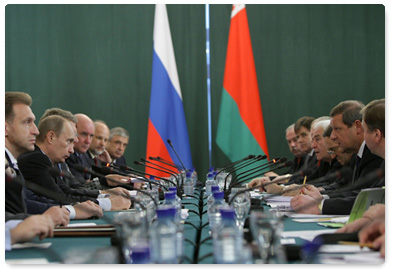 Prime Minister Vladimir Putin chaired Russian-Belarusian talks