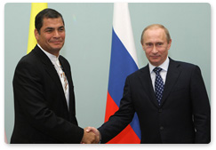 Vladimir Putin met with President of Ecuador Rafael Correa