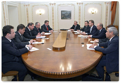 Prime Minister Vladimir Putin met with his Belarusian counterpart Sergei Sidorsky