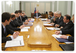 Prime Minister Vladimir Putin chaired a meeting on housing and utilities