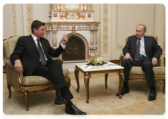 Prime Minister Vladimir Putin met with Slovenian Prime Minister Borut Pahor|14 november, 2009|14:59