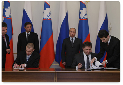 Russia and Slovenia came to an agreement after talks between Vladimir Putin and Borut Pahor