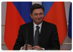 Prime Minister Vladimir Putin and Slovenian Prime Minister Borut Pahor held a joint press conference|14 november, 2009|14:59
