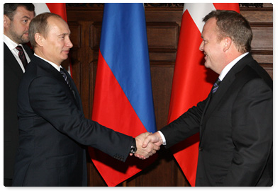 Prime Minister Vladimir Putin met with Danish Prime Minister Lars Lokke Rasmussen