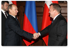 Prime Minister Vladimir Putin met with Danish Prime Minister Lars Lokke Rasmussen