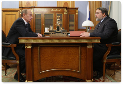 Prime Minister Vladimir Putin met with Igor Artemyev, head of the Federal Antimonopoly Service of Russia