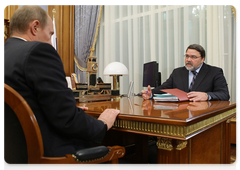 Igor Artemyev, head of the Federal Antimonopoly Service of Russia, at a meeting with Prime Minister Vladimir Putin|2 november, 2009|20:33