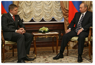 Prime Minister Vladimir Putin met with Slovak Prime Minister Robert Fico