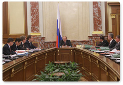 Prime Minister Vladimir Putin chaired a Government meeting