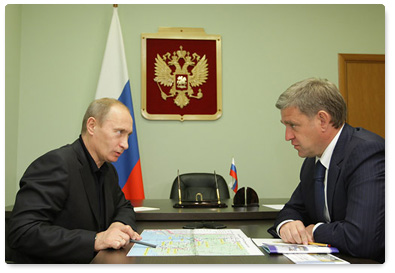 Prime Minister Vladimir Putin held a working meeting with Governor of the Primorye Territory Sergei Darkin
