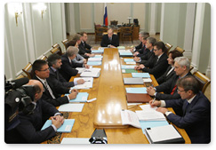 Prime Minister Vladimir Putin chaired a meeting on economic issues