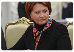 Minister of Agriculture Yelena Skrynnik during a meeting of the Government Presidium|5 november, 2009|19:23