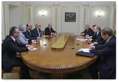 Prime Minister Vladimir Putin met with Marios Garoyian, President of the House of Representatives of the Republic of Cyprus