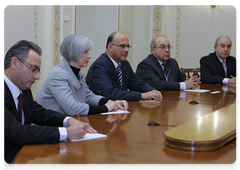 Marios Garoyian, President of the House of Representatives of the Republic of Cyprus, at a meeting with Prime Minister Vladimir Putin|26 november, 2009|13:31