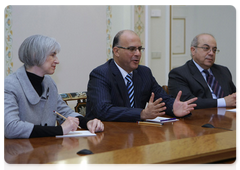 Marios Garoyian, President of the House of Representatives of the Republic of Cyprus, at a meeting with Prime Minister Vladimir Putin|26 november, 2009|13:31