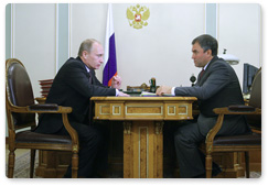 В.В.Путин встретился с секретарем Президиума Генсовета партии «Единая Россия» В.В.Володиным