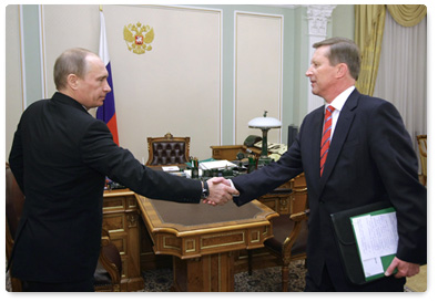 Prime Minister Vladimir Putin met with Deputy Prime Minister Sergei Ivanov