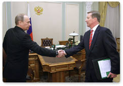 Prime Minister Vladimir Putin met with Deputy Prime Minister Sergei Ivanov