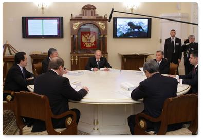 В.В.Путин принял участие во встрече глав правительств государств-членов Евразийского экономического сообщества