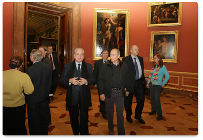 Prime Minister Vladimir Putin visited the State Hermitage Museum in St. Petersburg