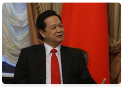 Prime Minister of Vietnam Nguyen Tan Dung at the talks with Prime Minister Vladimir Putin|15 december, 2009|15:40