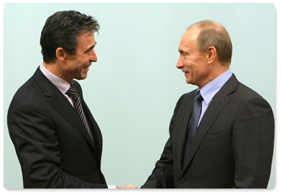 В.В.Путин встретился с Генеральным секретарем НАТО А.Ф.Расмуссеном