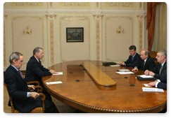 В.В.Путин встретился с Президентом Международного Олимпийского комитета Жаком Рогге