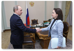 Prime Minister Vladimir Putin held a working meeting with Minister of Economic Development Elvira Nabiullina