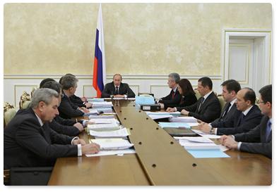 Prime Minister Vladimir Putin chairs a meeting of the Government Commission on Foreign Investment