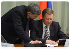 Deputy Prime Minister Sergei Ivanov  at a session of the organizing committee for the 50th anniversary of Yuri Gagarin’s space flight|22 december, 2009|18:59