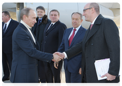 Председатель Правительства Российской Федерации В.В.Путин прибыл в Сочи с рабочей поездкой|25 декабря, 2009|17:16