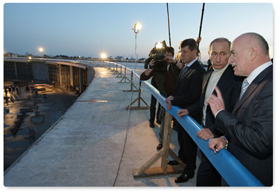 В.В.Путин, побывал в Олимпийском парке, расположенном в Имеретинской низменности