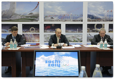 В.В.Путин провел в Сочи совещание «О ходе реализации программы строительства олимпийских объектов и развития г.Сочи как горноклиматического курорта»