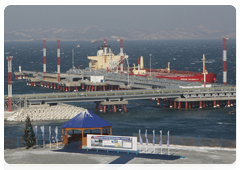 Vladimir Putin attending the startup ceremony for the East Siberia-Pacific Ocean oil pipeline system and gave the signal for the first tanker shipment|28 december, 2009|10:04