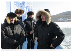 Vladimir Putin attending the startup ceremony for the East Siberia-Pacific Ocean oil pipeline system and gave the signal for the first tanker shipment|28 december, 2009|10:19