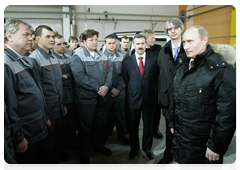 Prime Minister Vladimir Putin visiting SOLLERS – Far East automotive plant and attending the opening ceremony|29 december, 2009|13:57