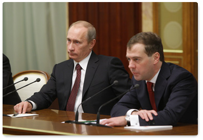 At the government’s final meeting for the year, President Dmitry Medvedev wished cabinet members a happy New Year