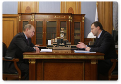 Prime Minister Vladimir Putin met with Roman Kopin, the Governor of the Chukotka Autonomous Area