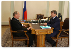 Prime Minister Vladimir Putin held a working meeting with Sberbank CEO German Gref