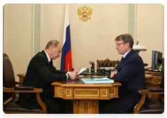 Prime Minister Vladimir Putin held a working meeting with Sberbank CEO German Gref|5 december, 2009|17:36