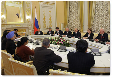 Prime Minister Vladimir Putin held negotiations with Prime Minister of India Manmohan Singh
