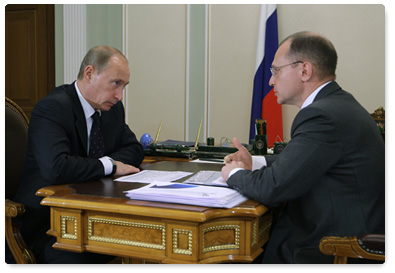 Prime Minister Vladimir Putin met with Sergei Kiriyenko, general director of Russia’s state nuclear corporation Rosatom