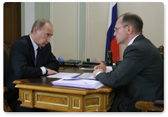 Prime Minister Vladimir Putin met with Sergei Kiriyenko, general director of Russia’s state nuclear corporation Rosatom